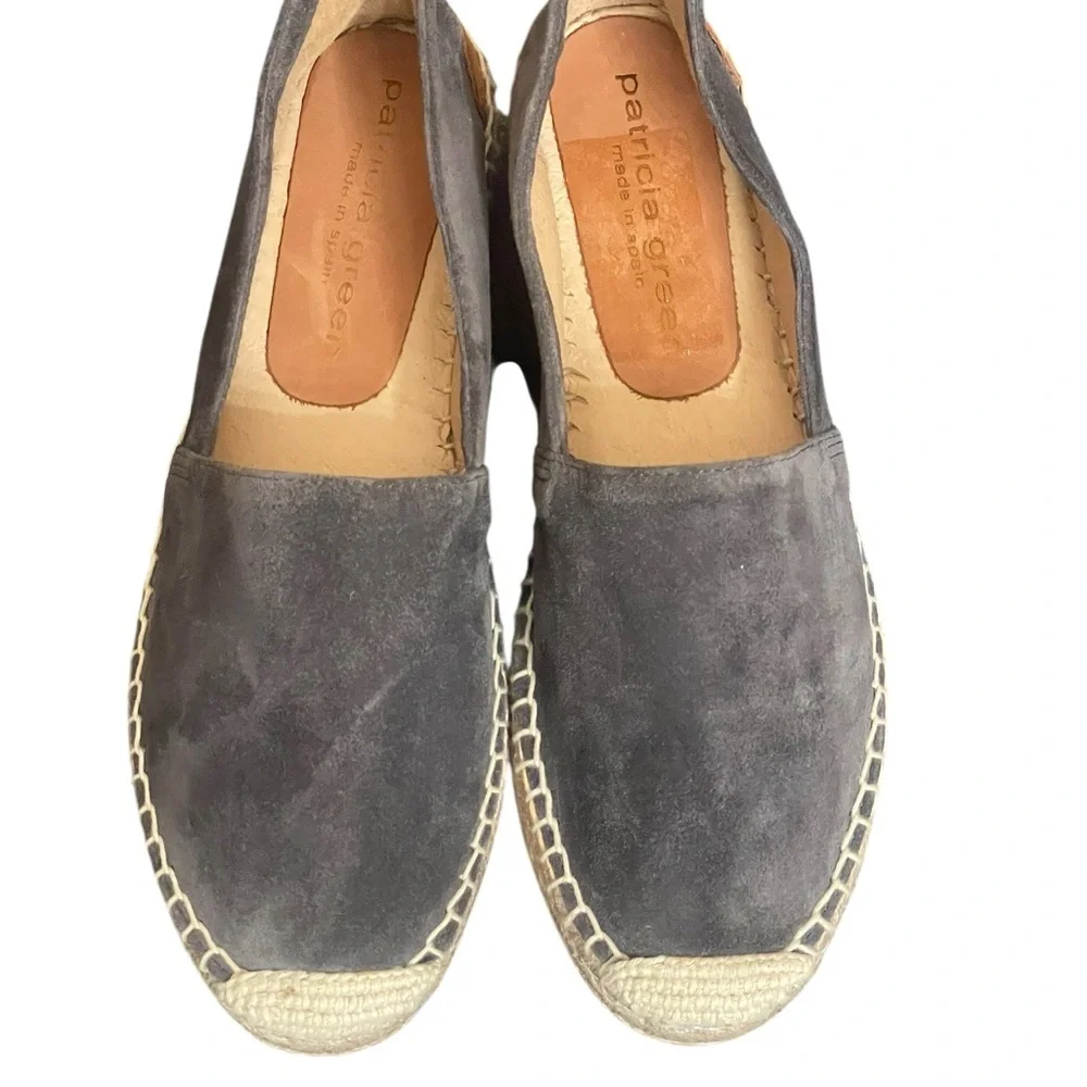 Patricia Green Abigail Slip On grey  Espadrilles size 6